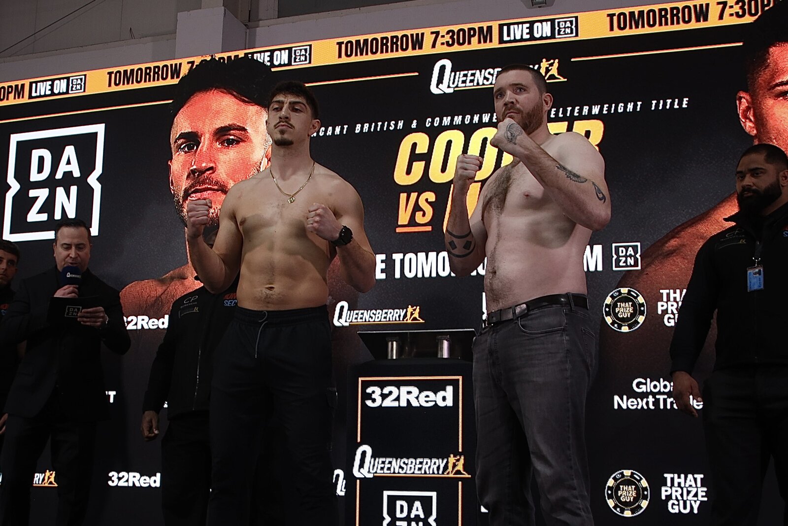 Lewis Williams weigh-in before latest fight against Ben Vickers